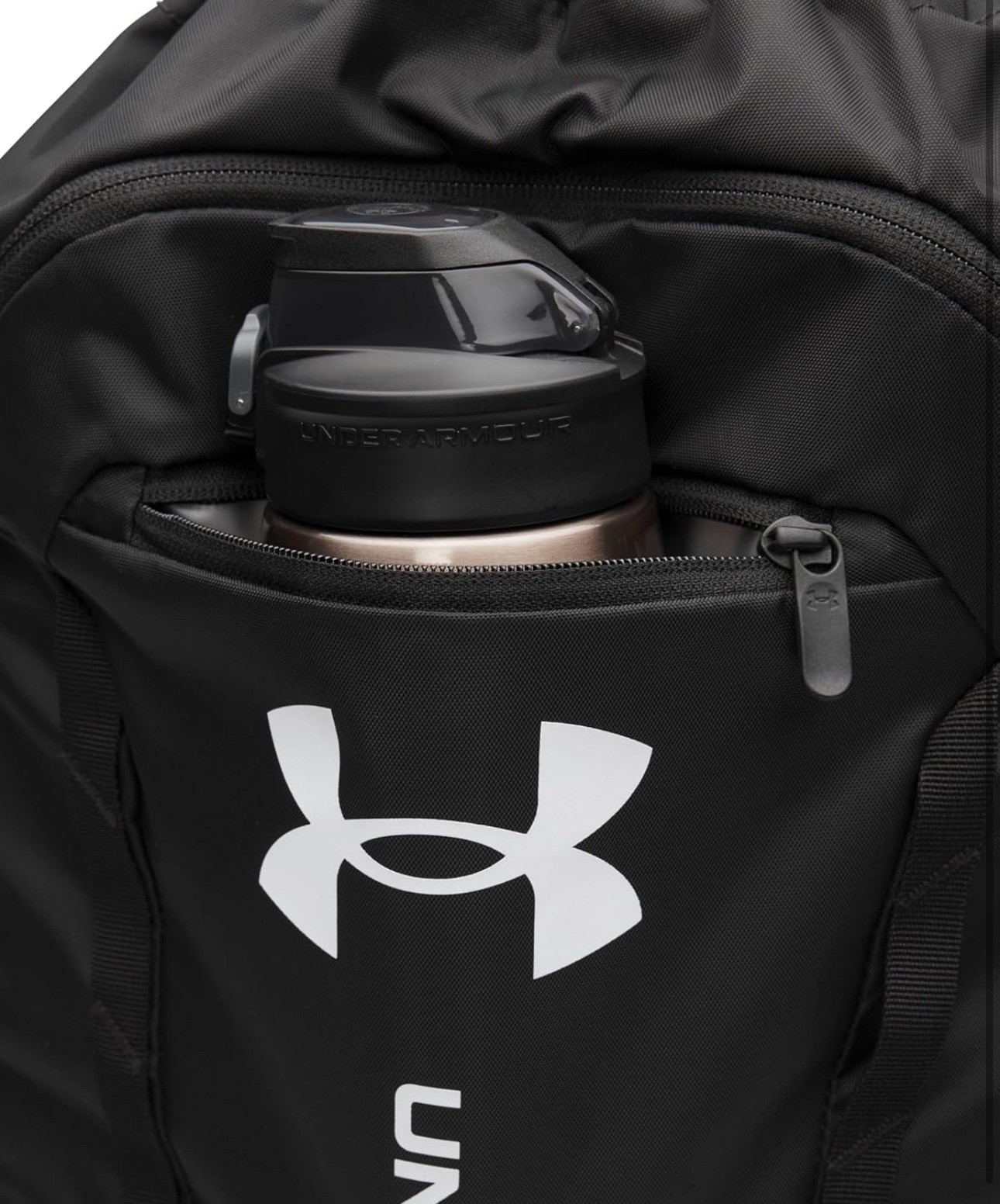 Under Armour Unisex Hustle Sackpack, (001) Black/Black/White, One Size Fits Most