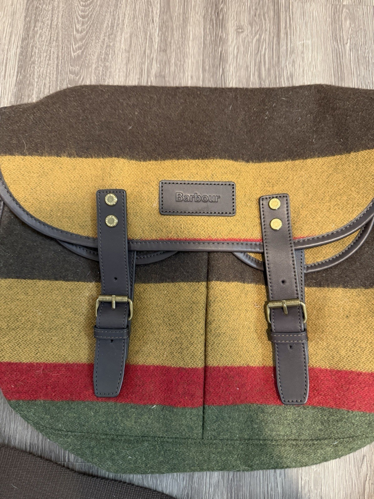 BARBOUR WOOL TARRAS BAG – Multicolor Rare Color-way – EXCELLENT