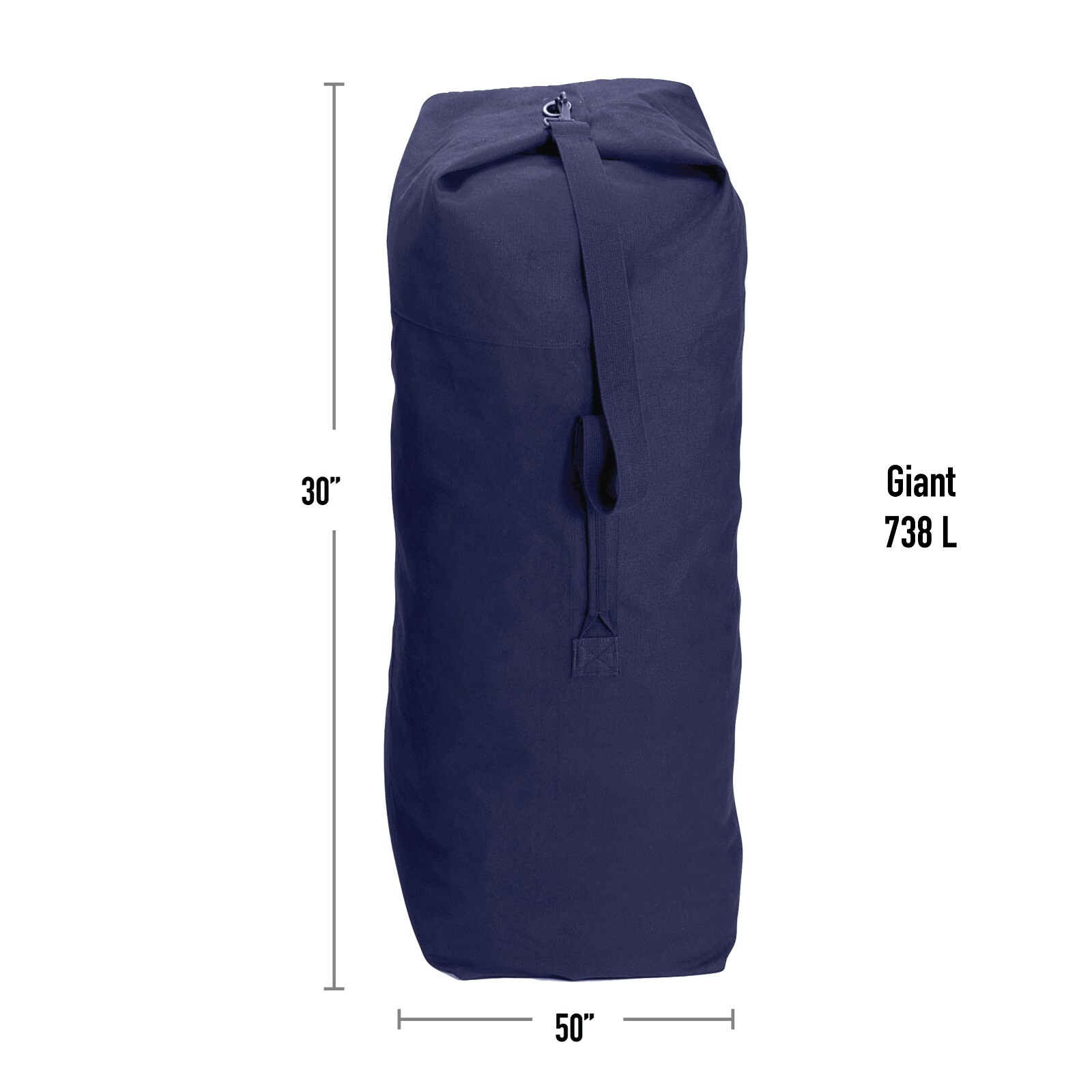 Navy Blue Heavyweight Top Load Canvas Duffle Bag 30×50 Tactical Gear Travel Bag