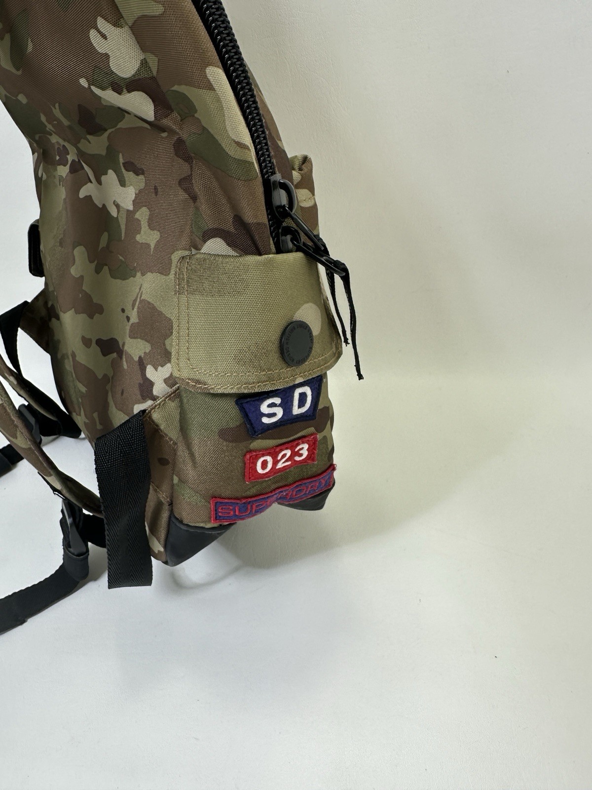 Superdry Men’s Platoon Montana Rucksack Camo Print Military Style Patches