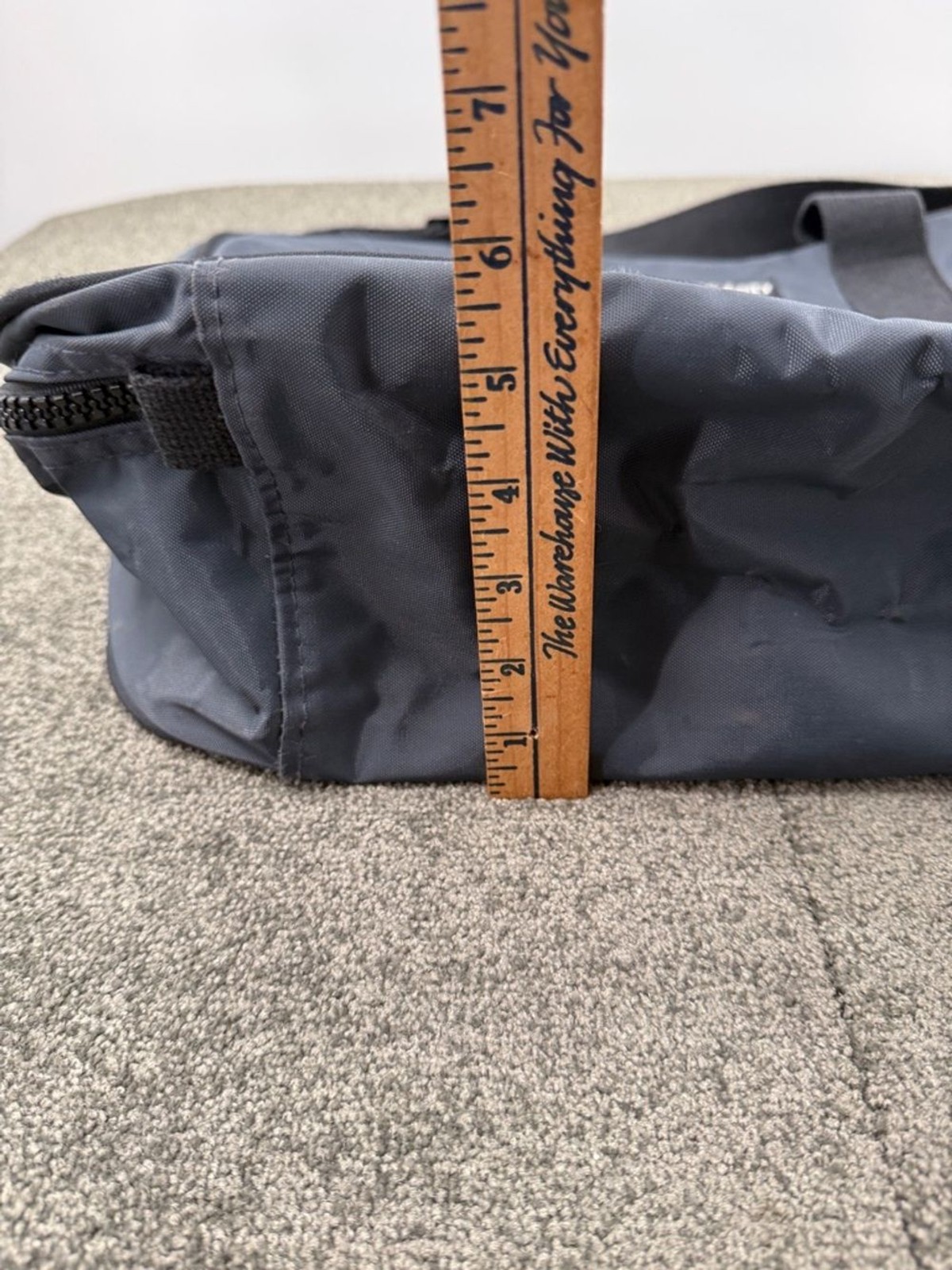 Lands’ End Soft Suitcase Blue Vintage Zip Around USA Luggage Overnight Carry On