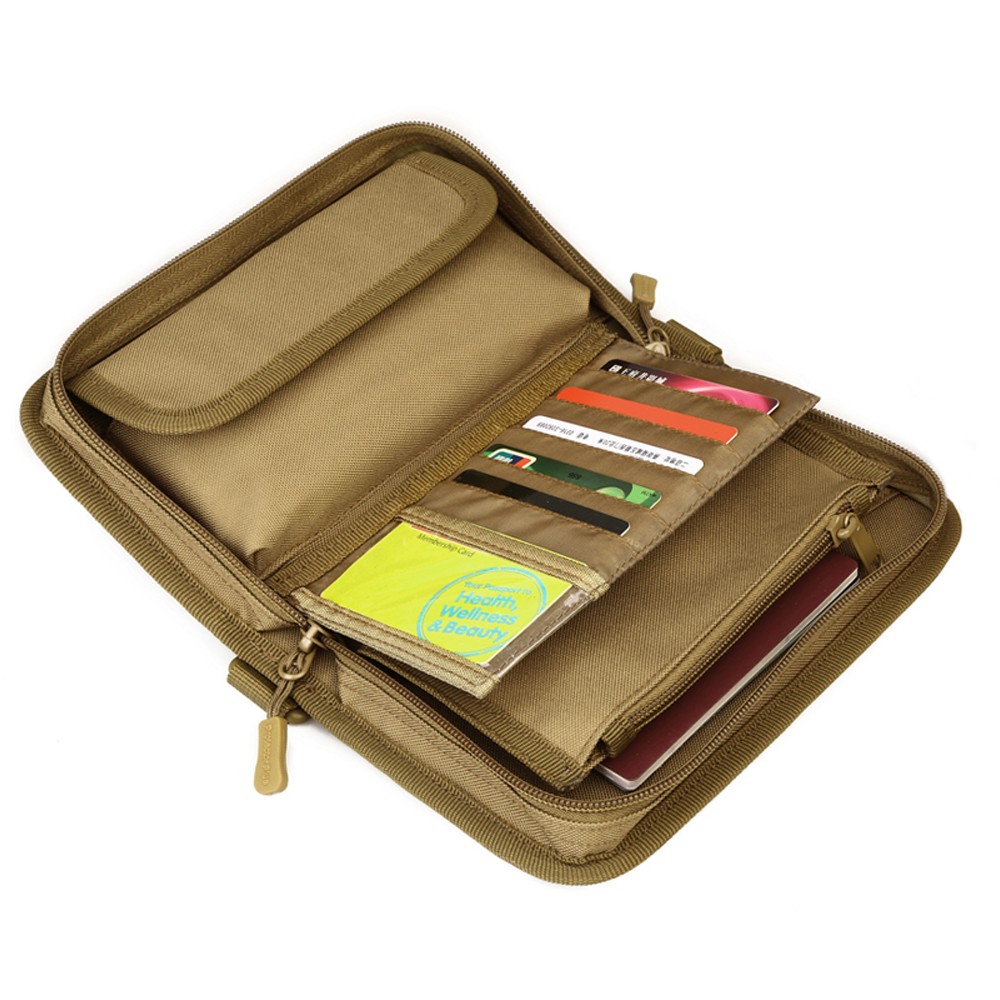 Tactical Molle Handbag Men 6inch Phone Passport Travel Wallet Hiking Nylon Purse