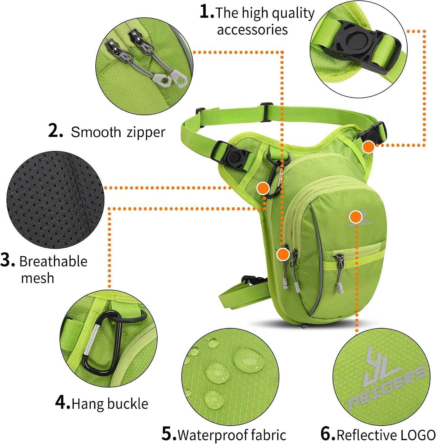 Drop Leg Bag- Expandable Space Thigh Bag Waterproof Outdoor Motorcycle Bike Ride