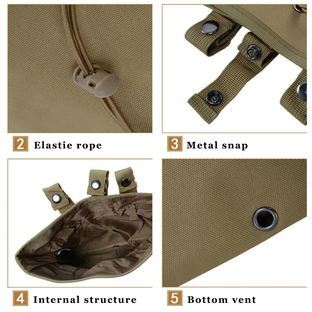 Tactical Molle Dump Pouch Foldable Drawstring Storage Bag Pouch Utility Pouch