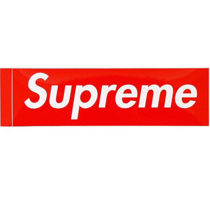 Supreme NY Plastic Tote Bag Red Box Logo Shopping Bag and 2 BOGO Stickers