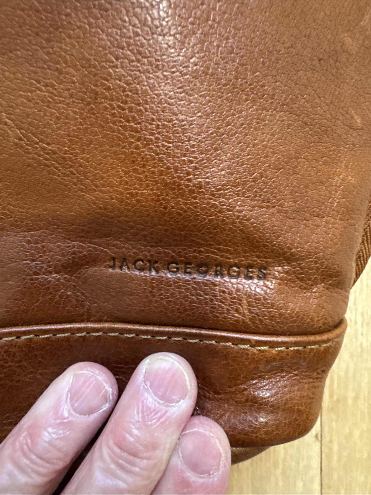 Jack Georges Backpack Mens Small Brown Leather Business Organizer Daypack