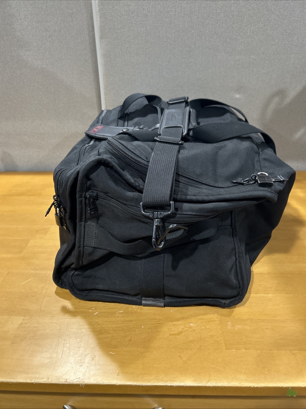Tumi Alpha Black Ballistic Nylon Overnight Duffle Weekender Bag Made in USA Used
