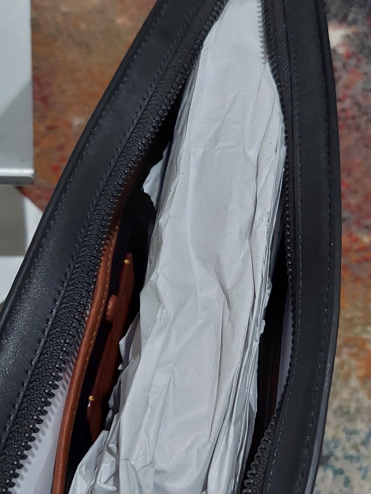 Coach Charter Carry All Pouch Signature Canvas and calf leather Charcoal/Black