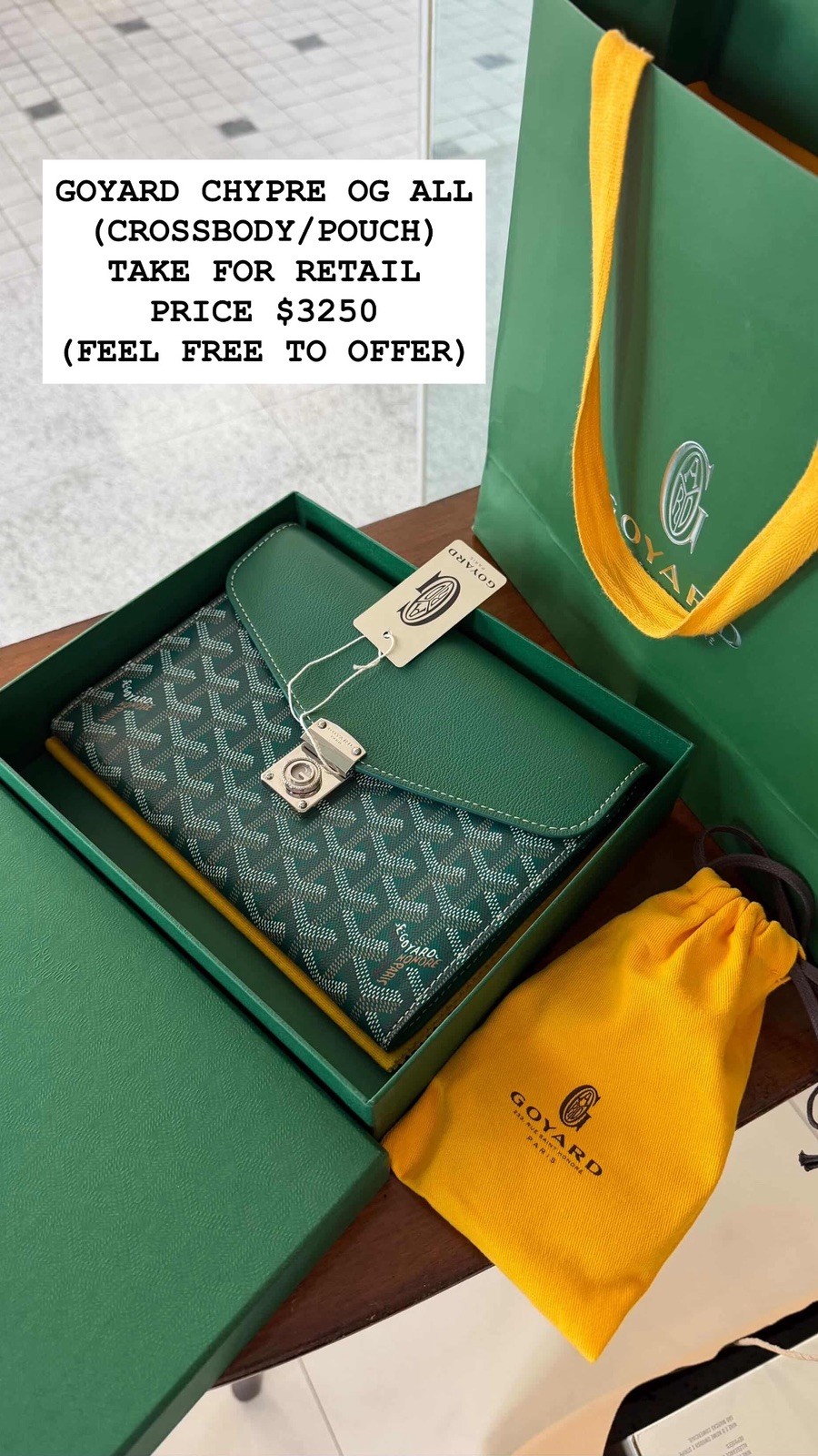 GOYARD CHYPRE POUCH GREEN