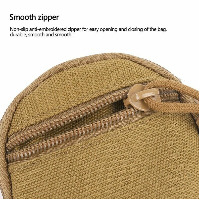 Tactical MOLLE Pouch EDC Gear Bag Small Purse Outdoor Utility Waist Belt Pouches