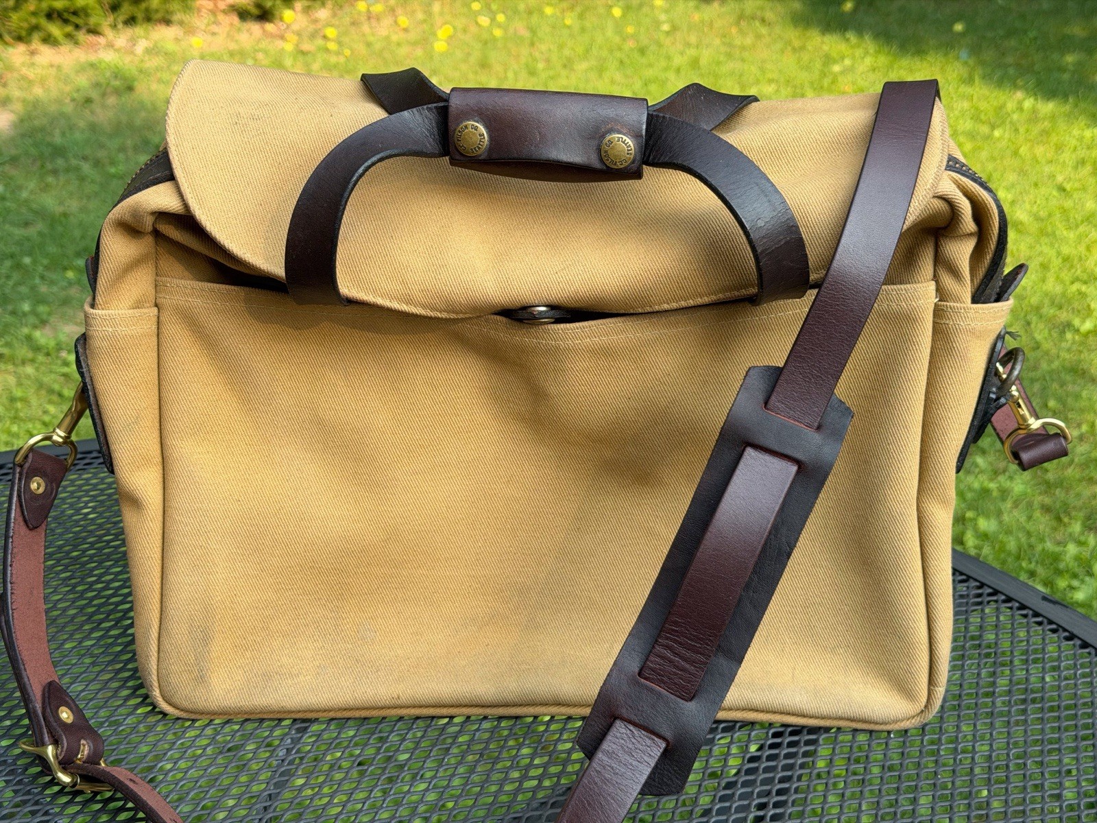 Filson Rugged Twill Original Briefcase | Tan | Made in USA | MSRP $499