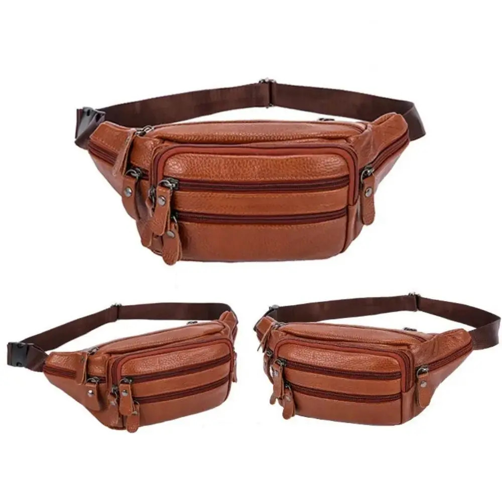 Men’s Multi-Layer Waist Bag Waterproof Large Capacity Belt Bag Travel Outdoor Ca