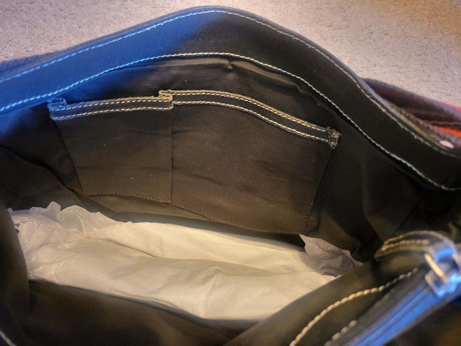 Wilsons Leather Black Laptop Briefcase Messenger Bag Large 15×13 * VINTAGE NWT