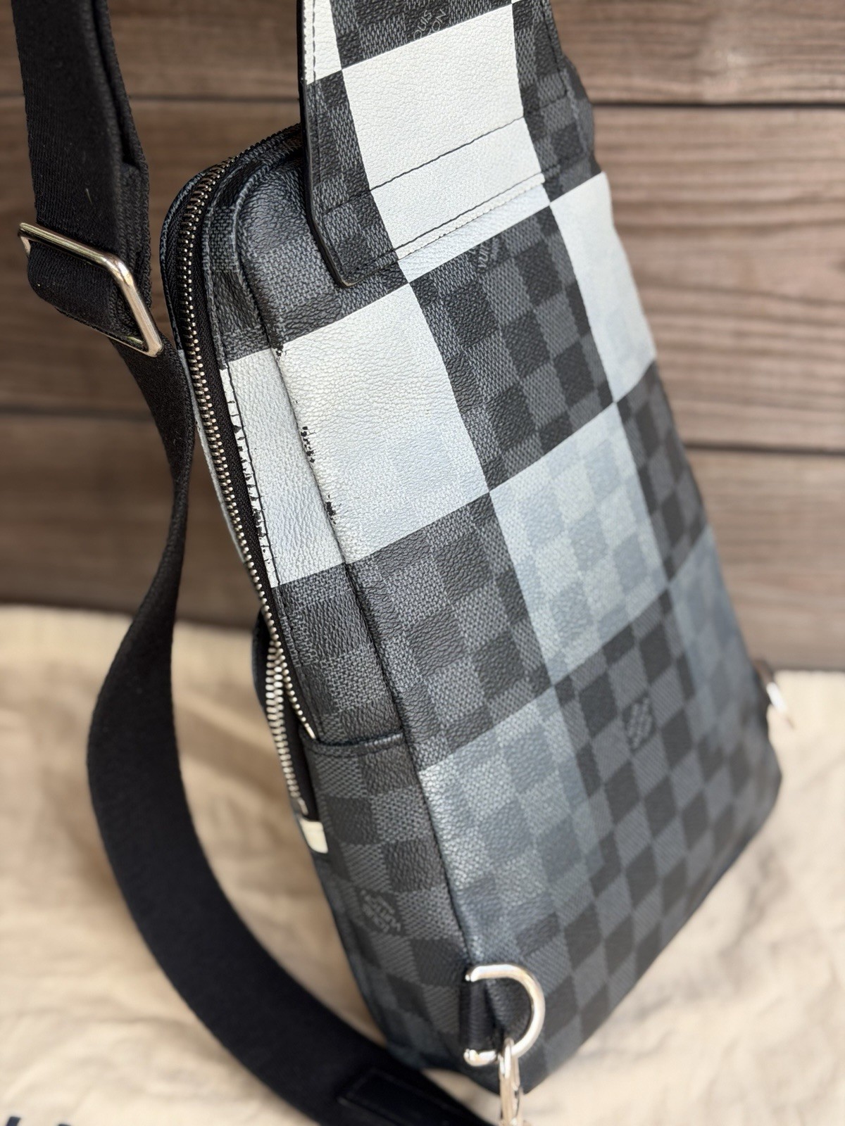 Louis Vuitton Damier Graphite Giant Avenue Sling Bag Black LV