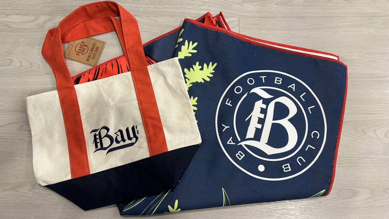 NEW Bay FC Soccer x Trader Joe’s Limited Edition Canvas Mini Tote Bag and Towel