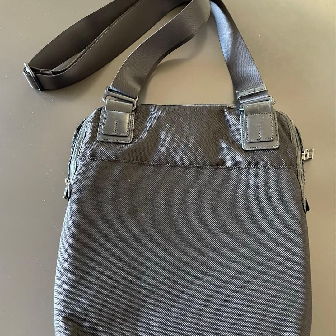 Tumi Alpha Bravo Crossbody Bag Black with Charm, 3 Inner & 4 Outer Pockets