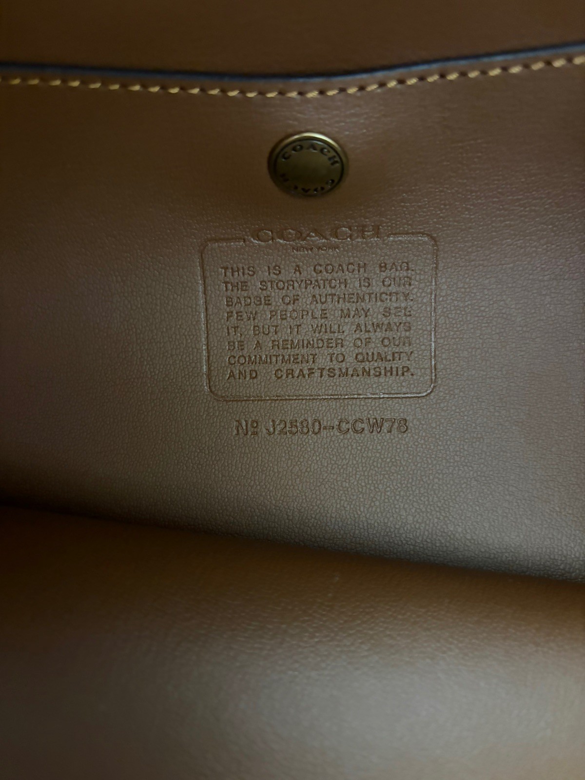 COACH Mott Messenger Bag warm brown suede brass hardware