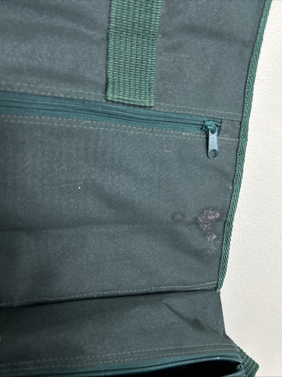 Vintage Perrier Sparkling Water Crossbody Messenger Bag Green 17x12x6