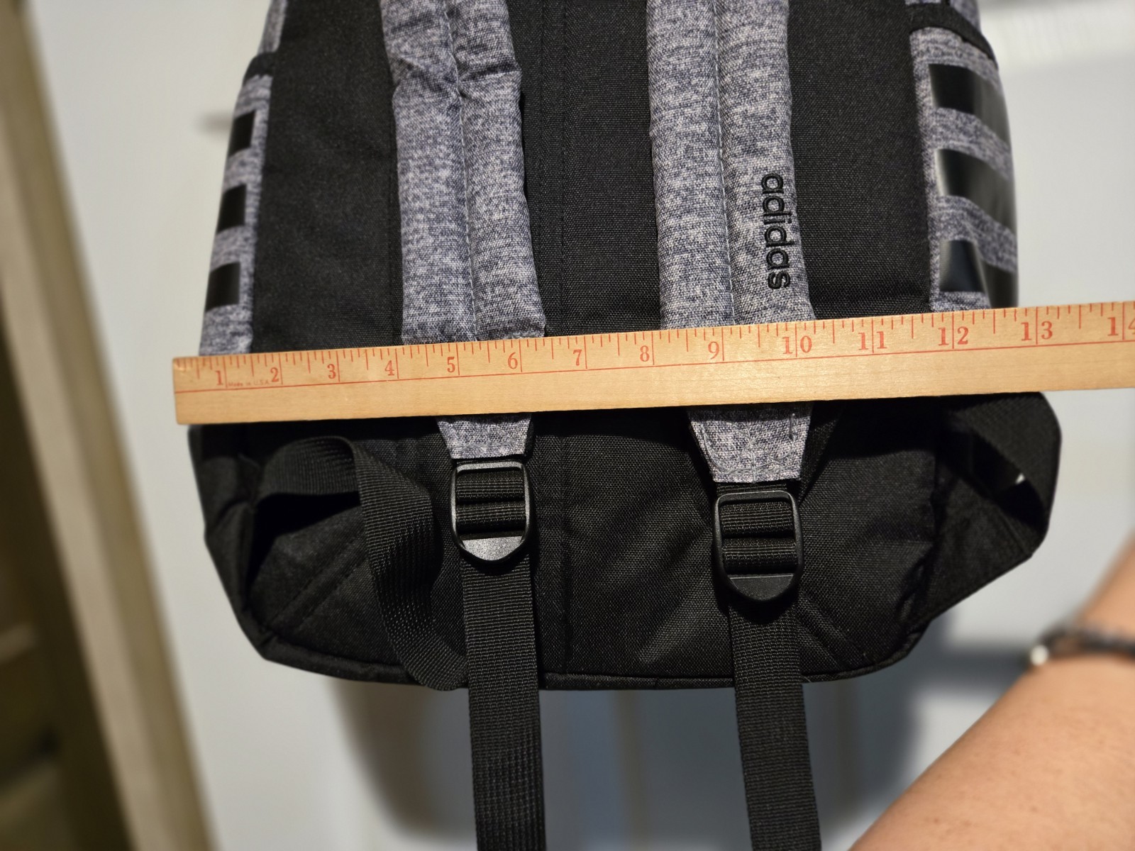 Adidas Classic 3S 4 Backpack Signature 3 Stripes Pockets Black Gray