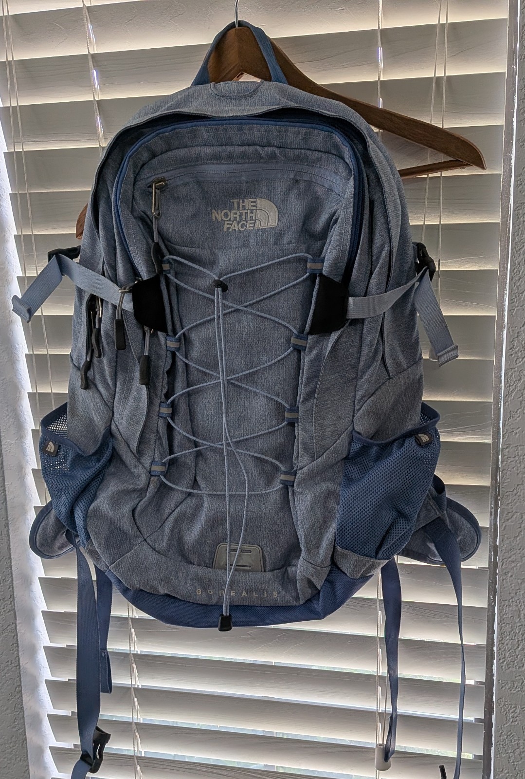 The North Face Borealis Backpack Light Blue Hiking Outdoor School Laptop