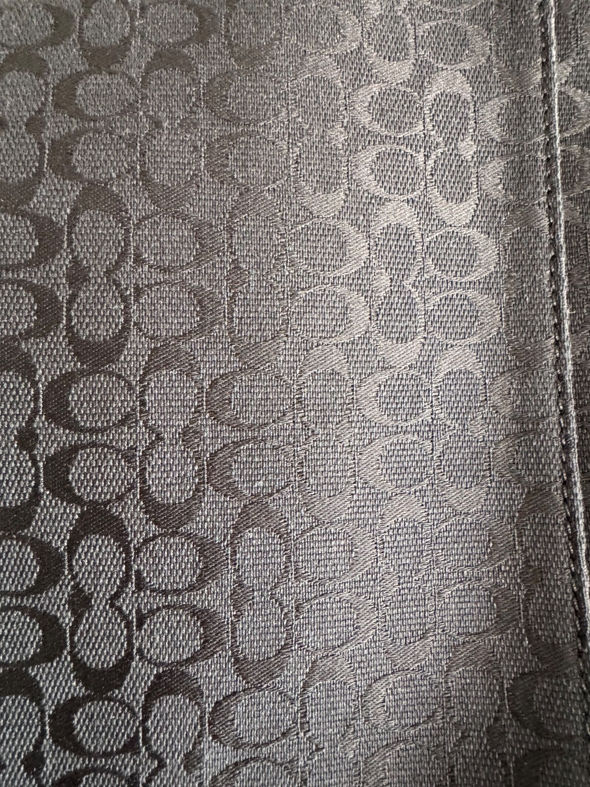 Authentic Coach Small Travel Kit In Signature Canvas Gunmetal/Charcoal/Black.