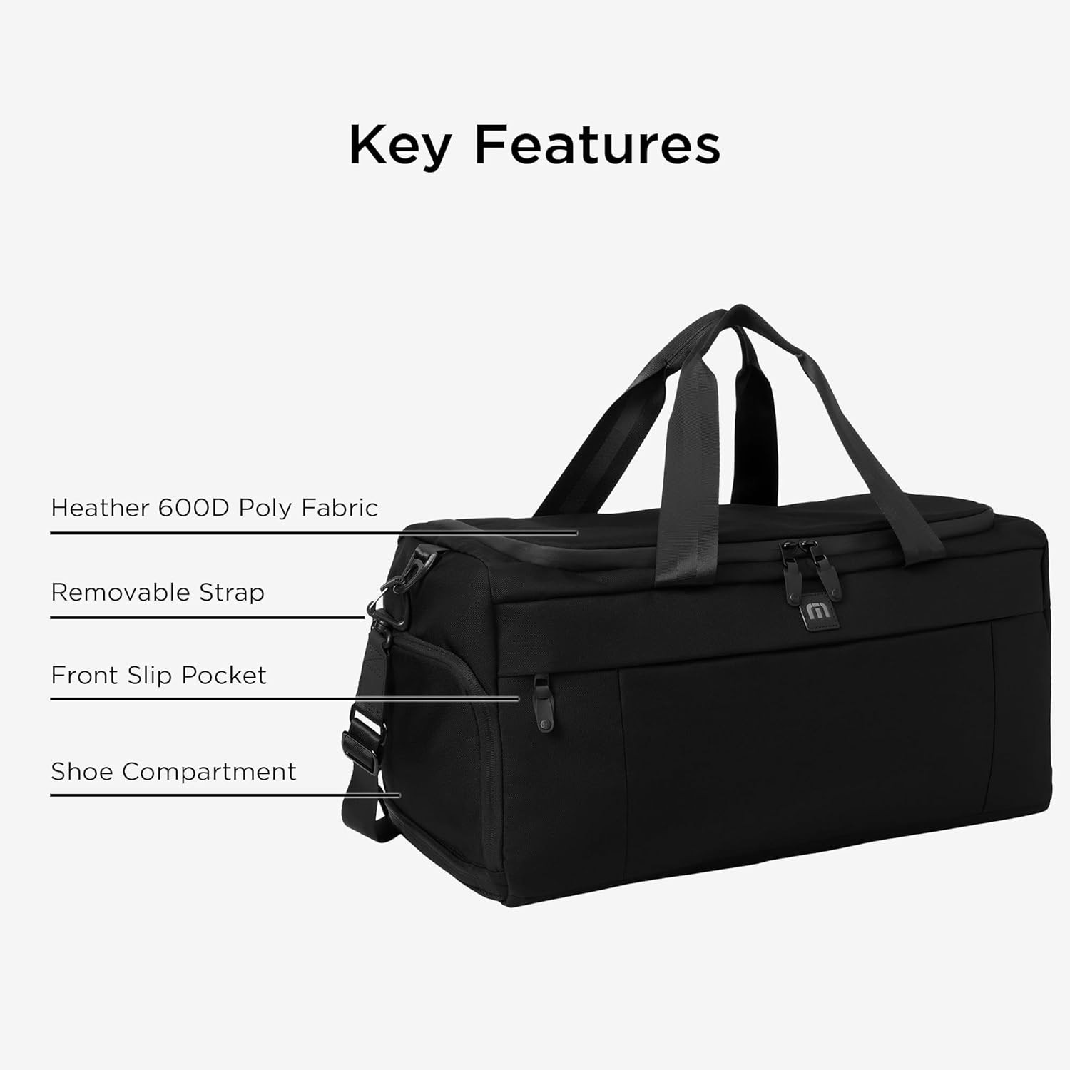 Chic Black Duffel Bag for Travel & Gym – Stylish & Functional Essentials