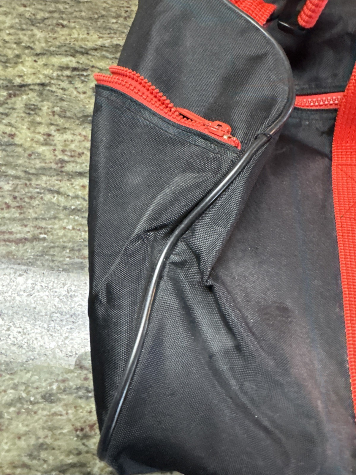 Vintage PUMA 80s Black Red Nylon Bag Excellent RETRO