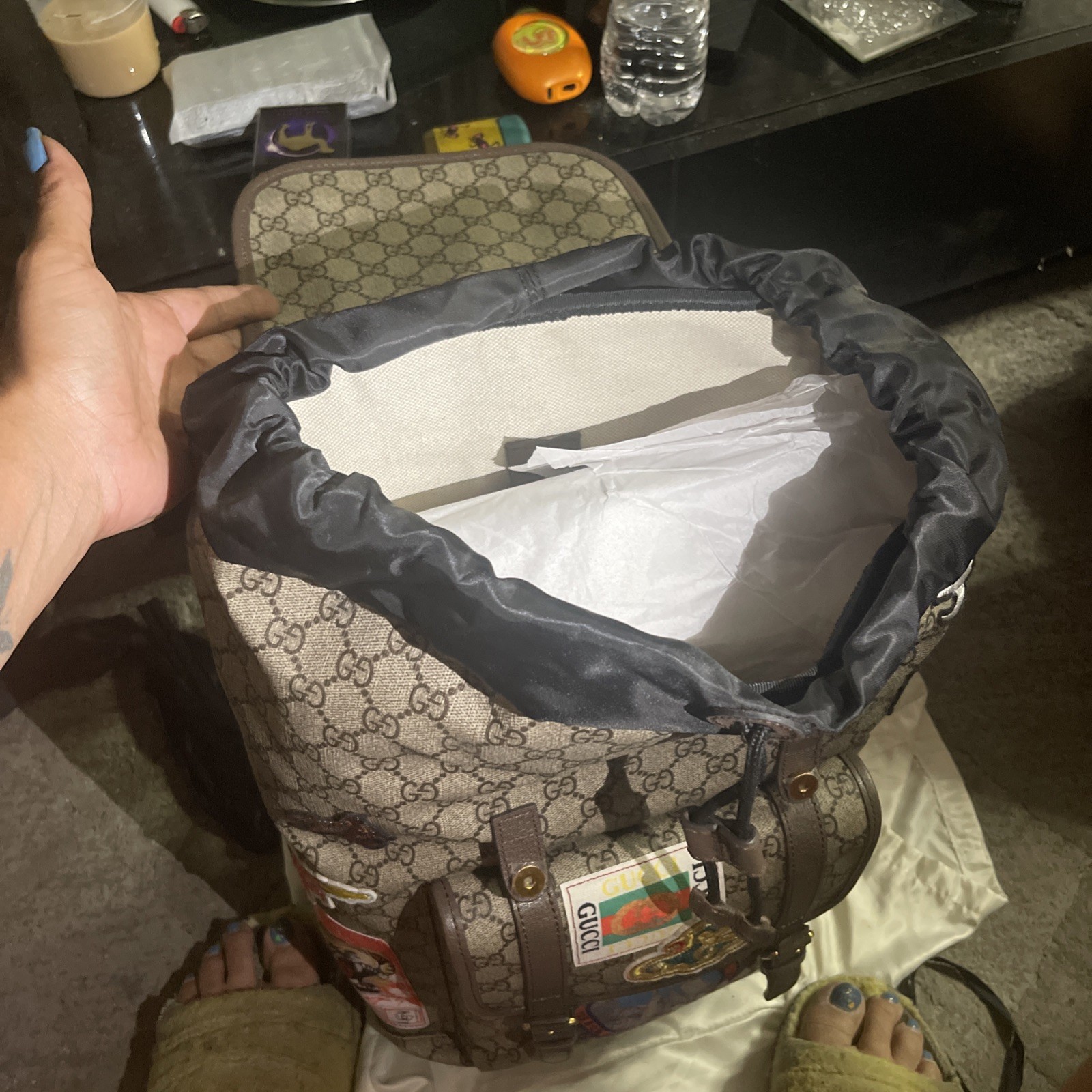 Gucci Pre-Owned GG Supreme Tiger Limited Backpack Free Shipping 40x30x19cm
