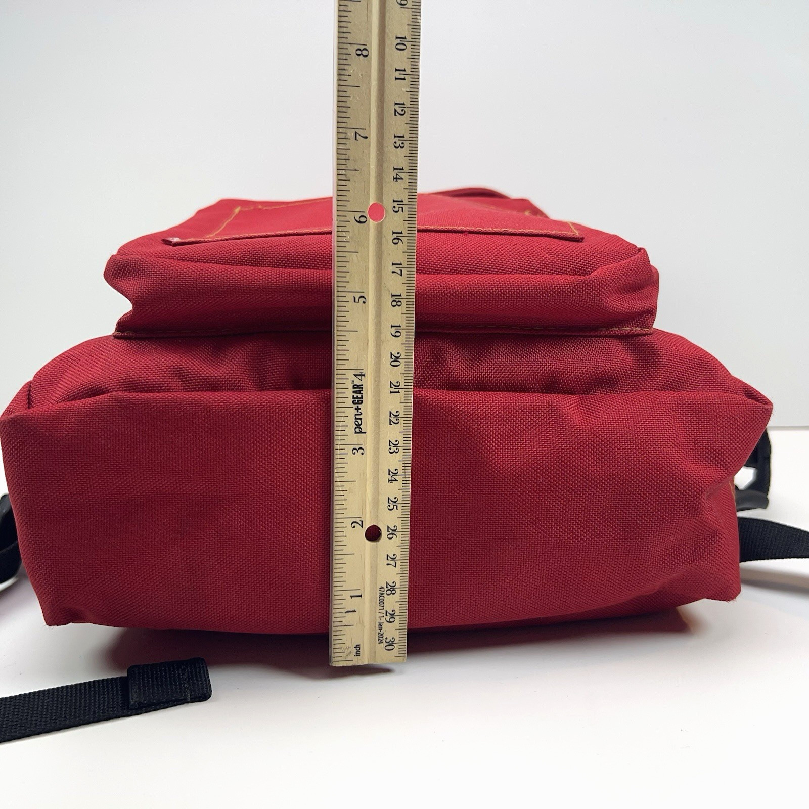 LEVI’S Backpack Canvas Messenger 13” Daypack Bag Snap Flap Adjustable Padded Red