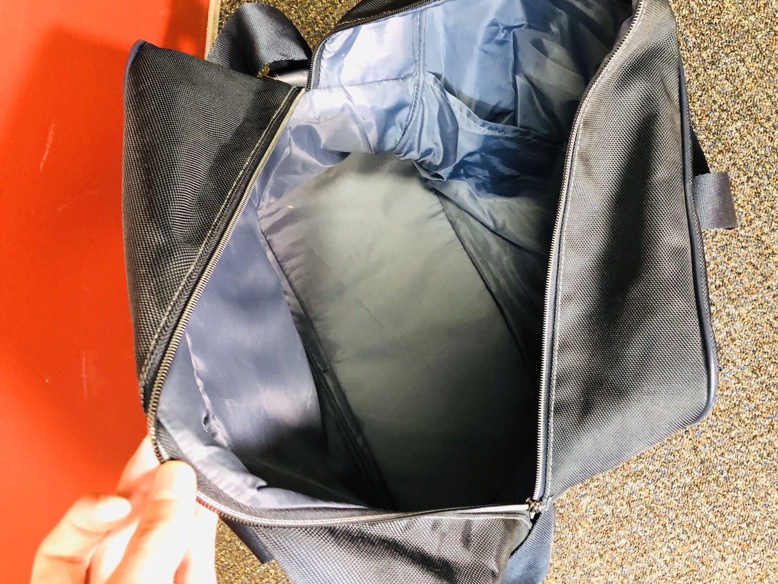 CALVIN KLEIN Cotton Nylon Duffle Gym Bag BLACK Grey TT20