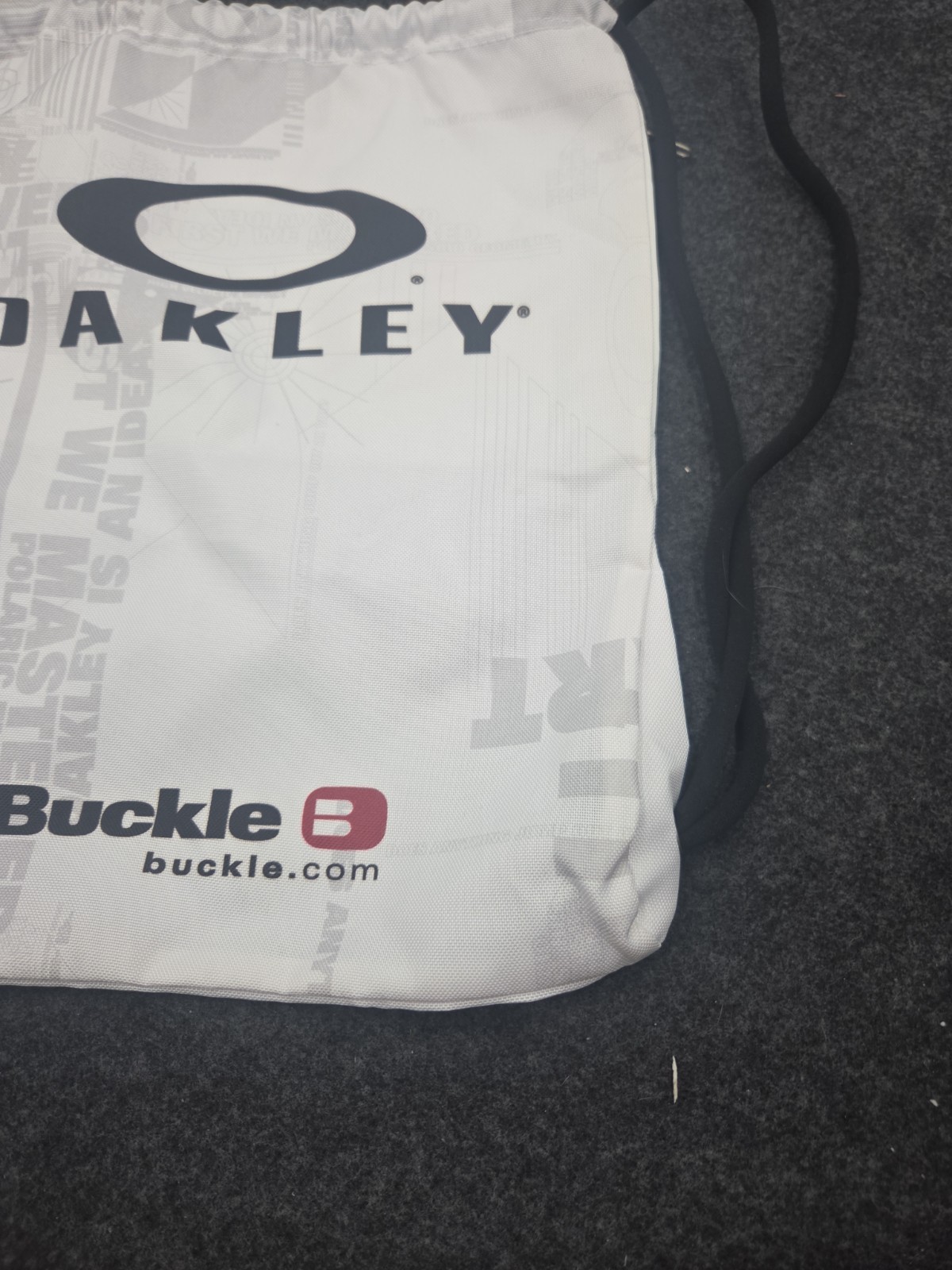 Oakley – Buckle – Drawstring Bag White Sport Gym Outdoor