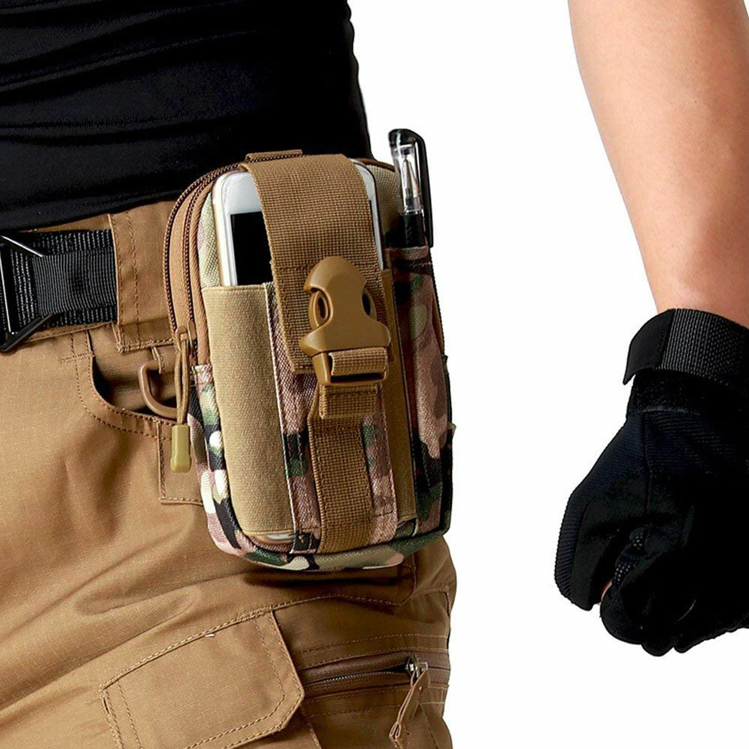 Tactical Molle Pouch Travel Waist Pack Outdoor Utility EDC Small Nylon Belt Bag