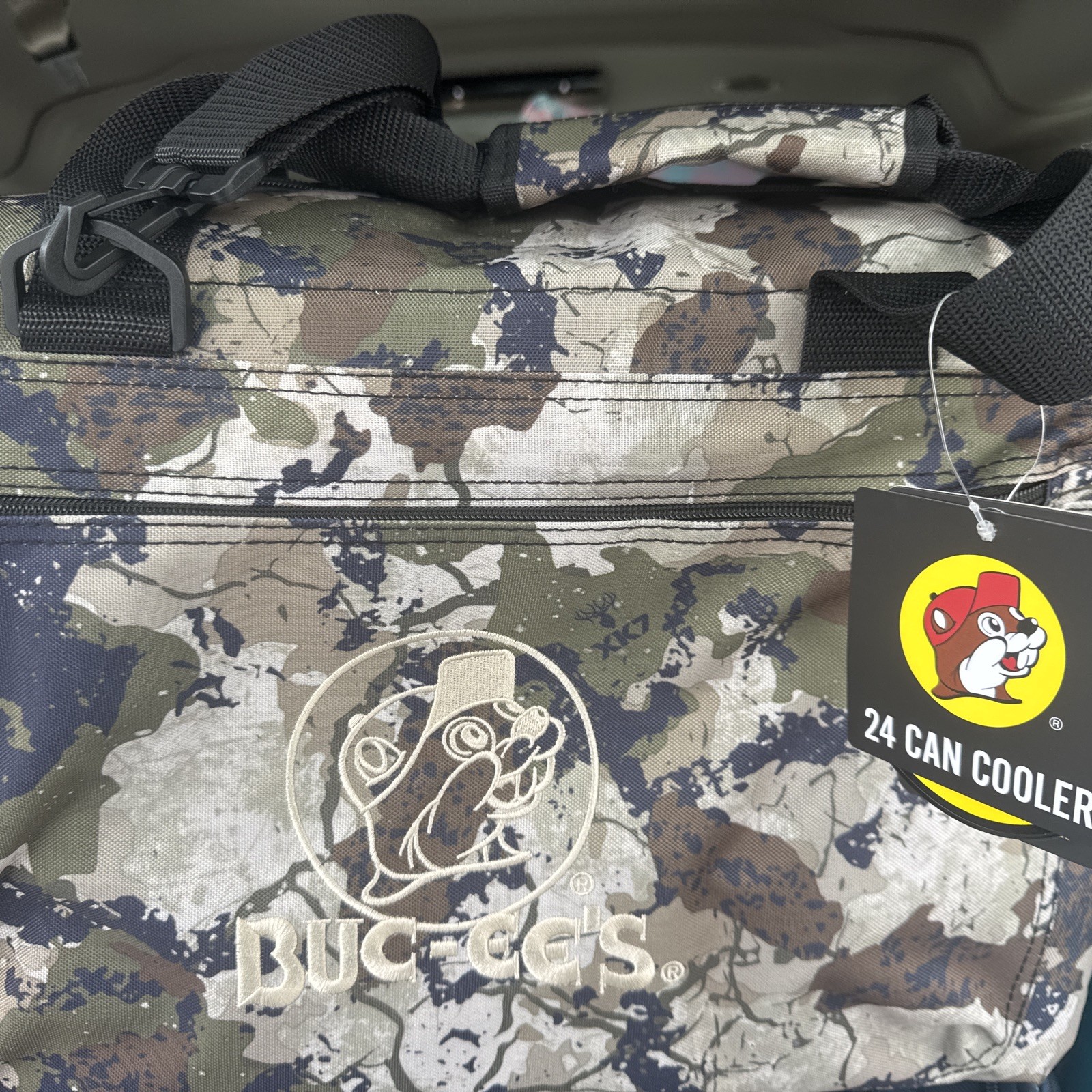 NEW 2026 BUC-EES TRUCK STOP CAMO BEAVER 24 CAN COOLER INSULATED TRAVEL TOTE BAG