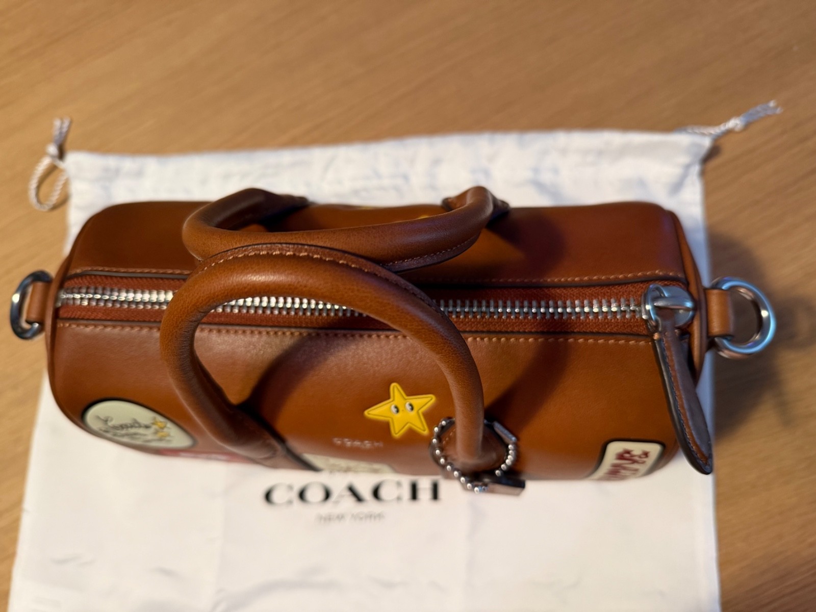 Coach X Brain Dead Compass Bag 25 Patches Crossbody Leather CES56 New