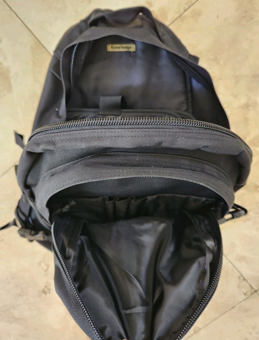 Black Backpack School/travel M Multiple Spaces Waist strap Knowledge New