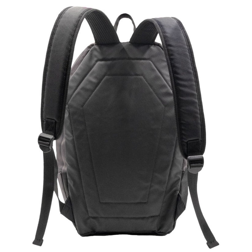Kreepsville Tombstone RIP Coffin Charcoal Gray Backpack Padded Straps 18″ X 13″