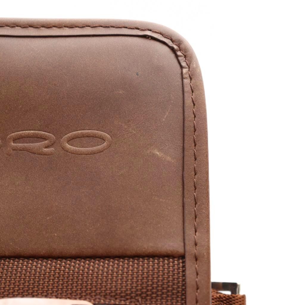 PIQUADRO Leather Shoulder Bag Brown Men’s Vintage, 7.5-55.5in Strap, B Condition