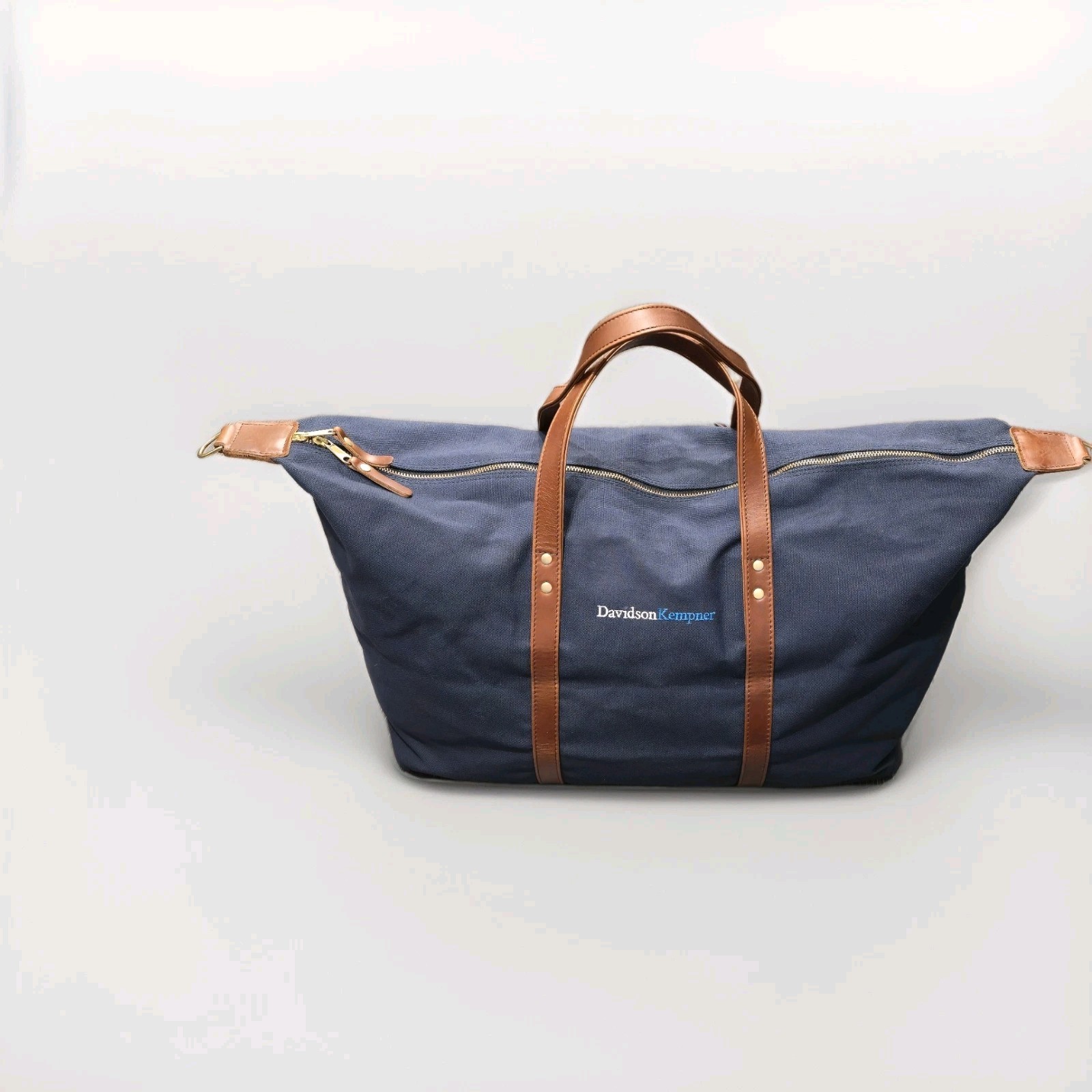 Peter Millar Crown Duffle Bag Blue Canvas Weekender Adventurer Travel 21x13x9