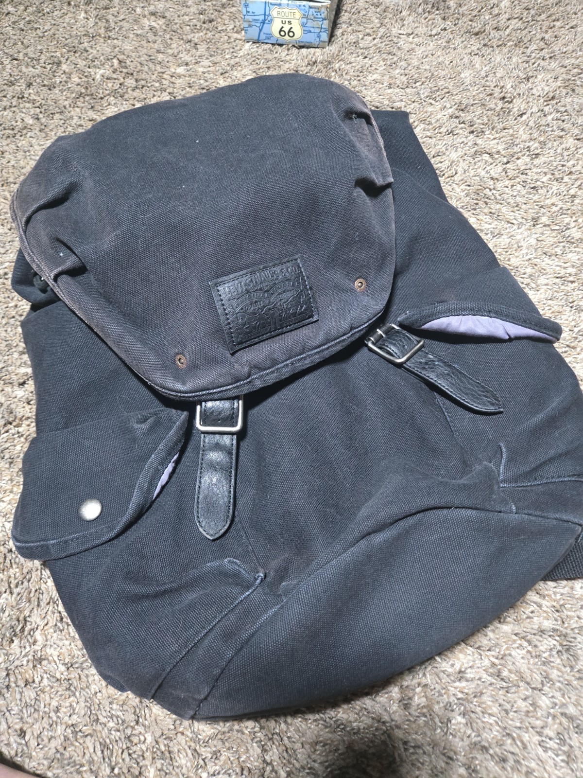 Levi’s Denim Backpack Black Rucksack Laptop Sleeve Travel Work School Bag