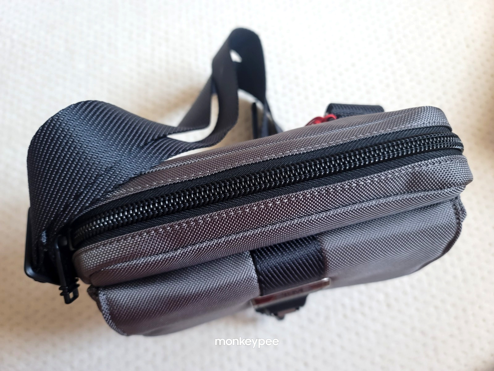NWT TUMI Alpha Bravo Junior Crossbody Charcoal Grey Ballistic Nylon Bag