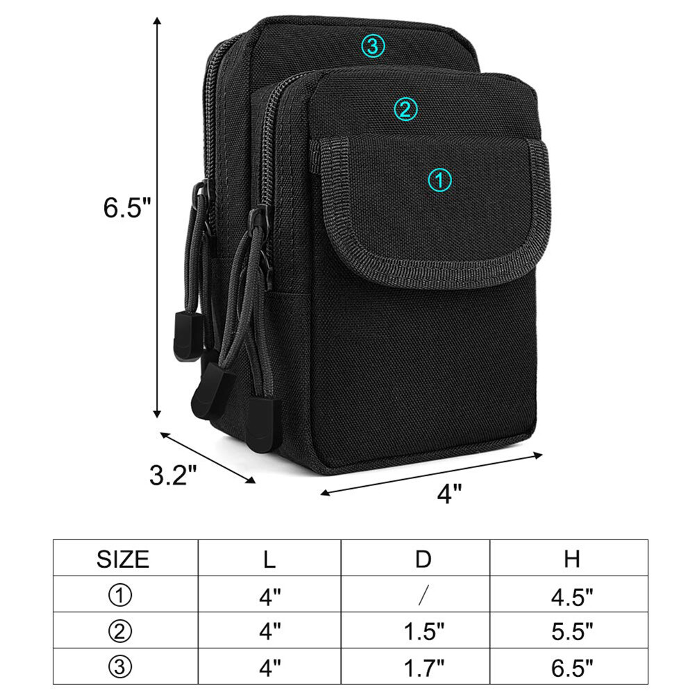 Tactical Molle Pouch Belt Waist Pack Bag Military Waist Fanny Pack Outdoor USA