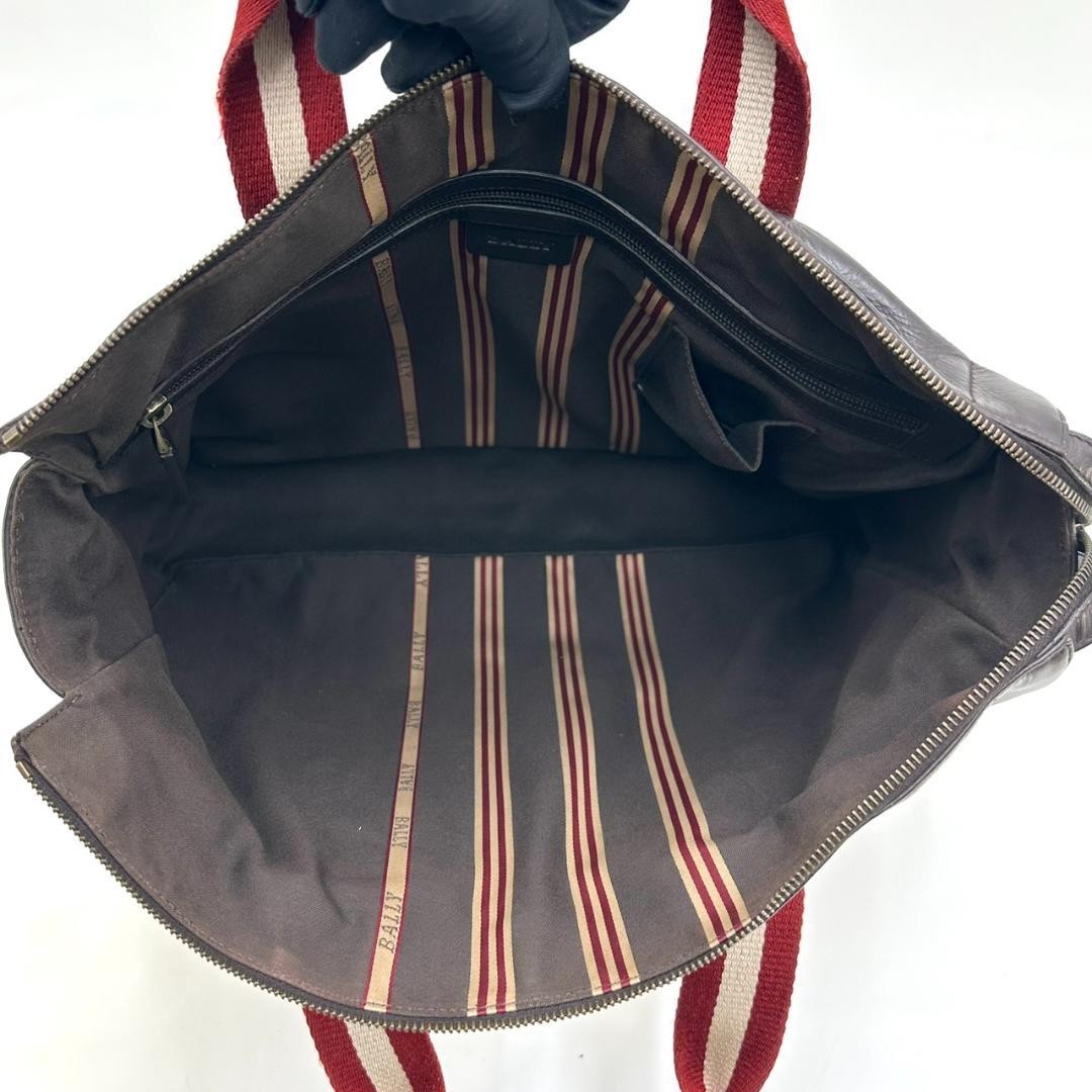 Authentic Bally Business Tote Bag 28cm Leather Brown Men’s Office Bag