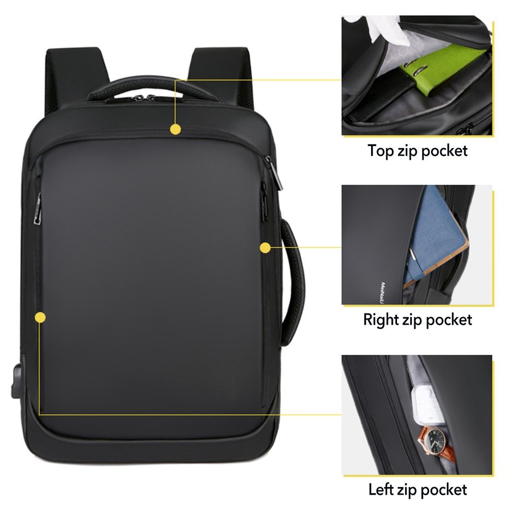Lightweight Casual Laptop Backpack Business Travel Bag with USB Charging Port US