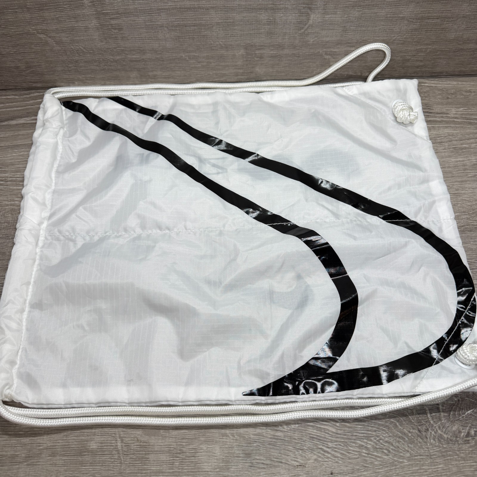 Nike Air Zoom Drawstring Bag White Black Track & Field Shoe Tote Cross Country