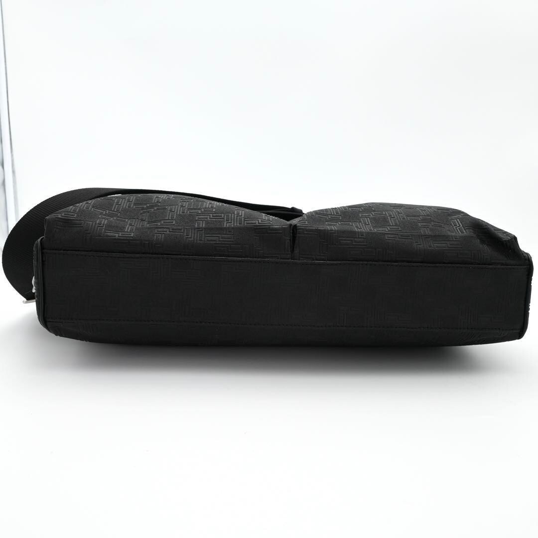 Dunhill Leather Briefcase Black Shoulder Bag Business A4 Zip 37cm Mens