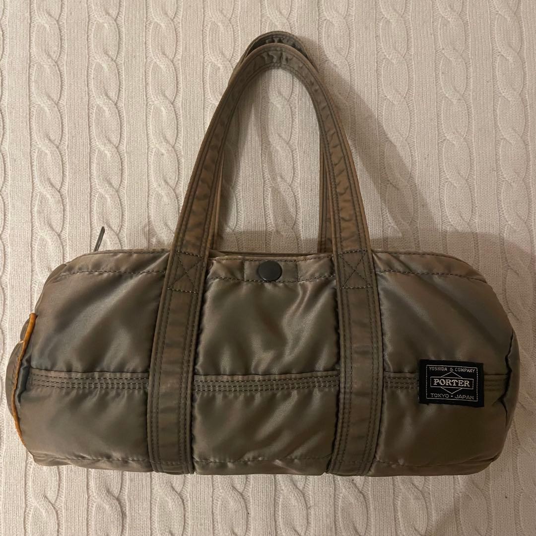 PORTER Yoshida TANKER Mini Boston Bag Duffle Bag Silver made in Japan Authentic