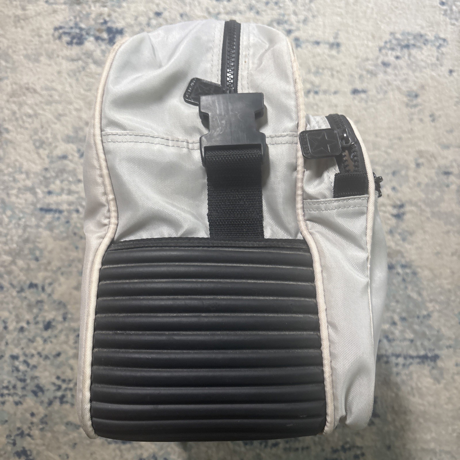 VTG Converse Black Gray Gym Bag Zip Canvas c90’s No Rips/Tears Old School Cool!