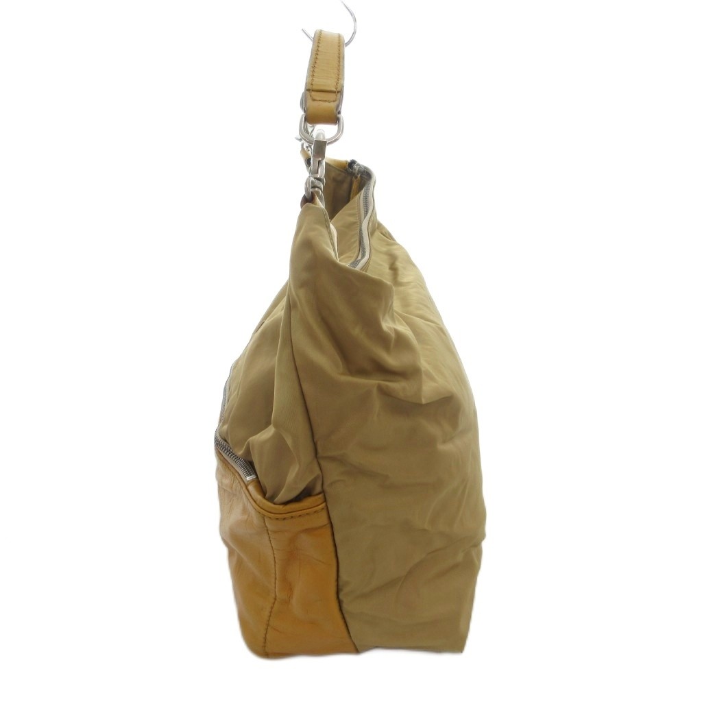 Daniel&Bob Khaki Yellow Beige 3W Shoulder Bag, Vintage, 11.8″ x 10″ x 5″