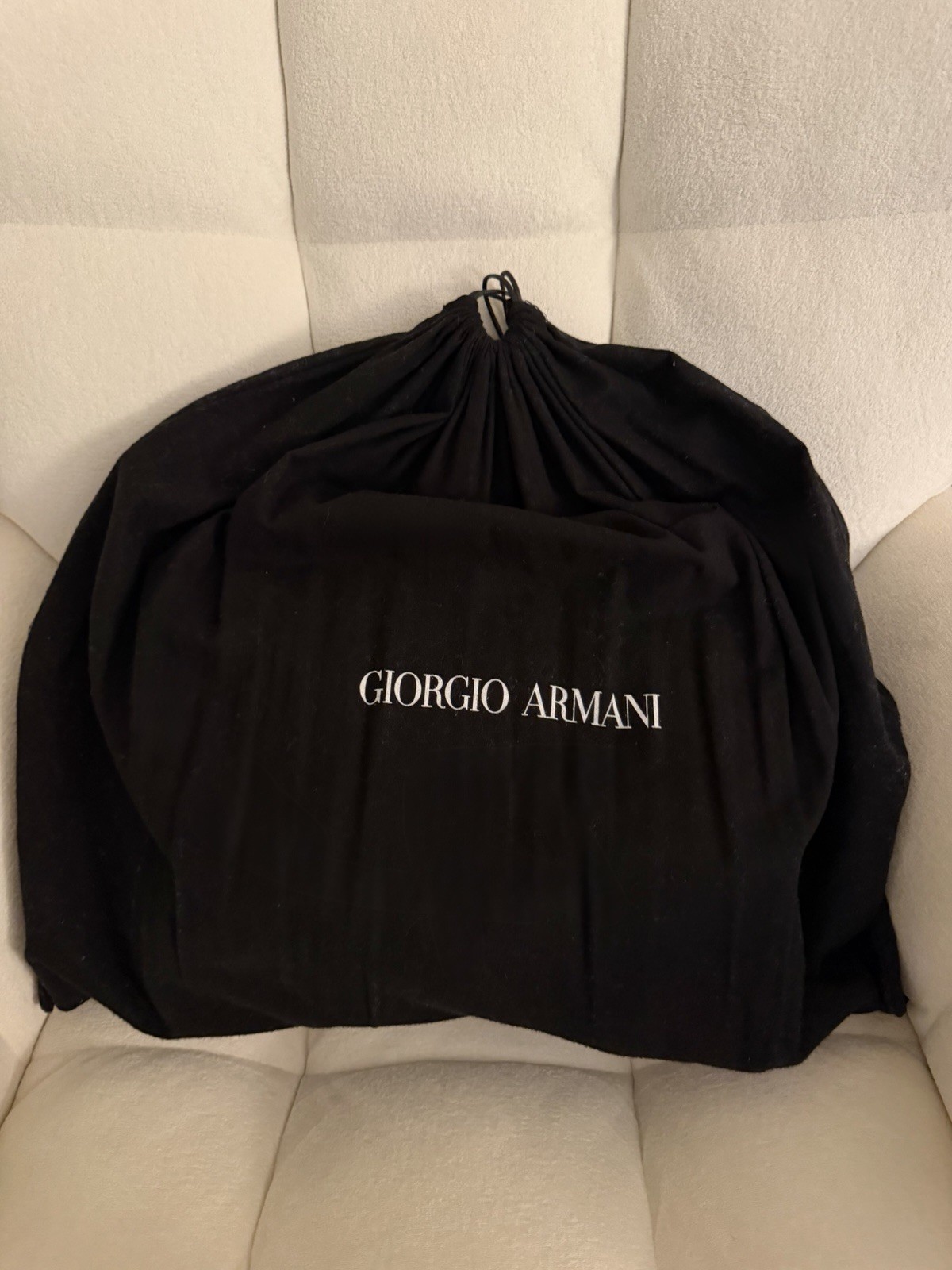 Giorgio Armani Black Men’s Messenger Bag Adjustable Shoulder Strap Buckle