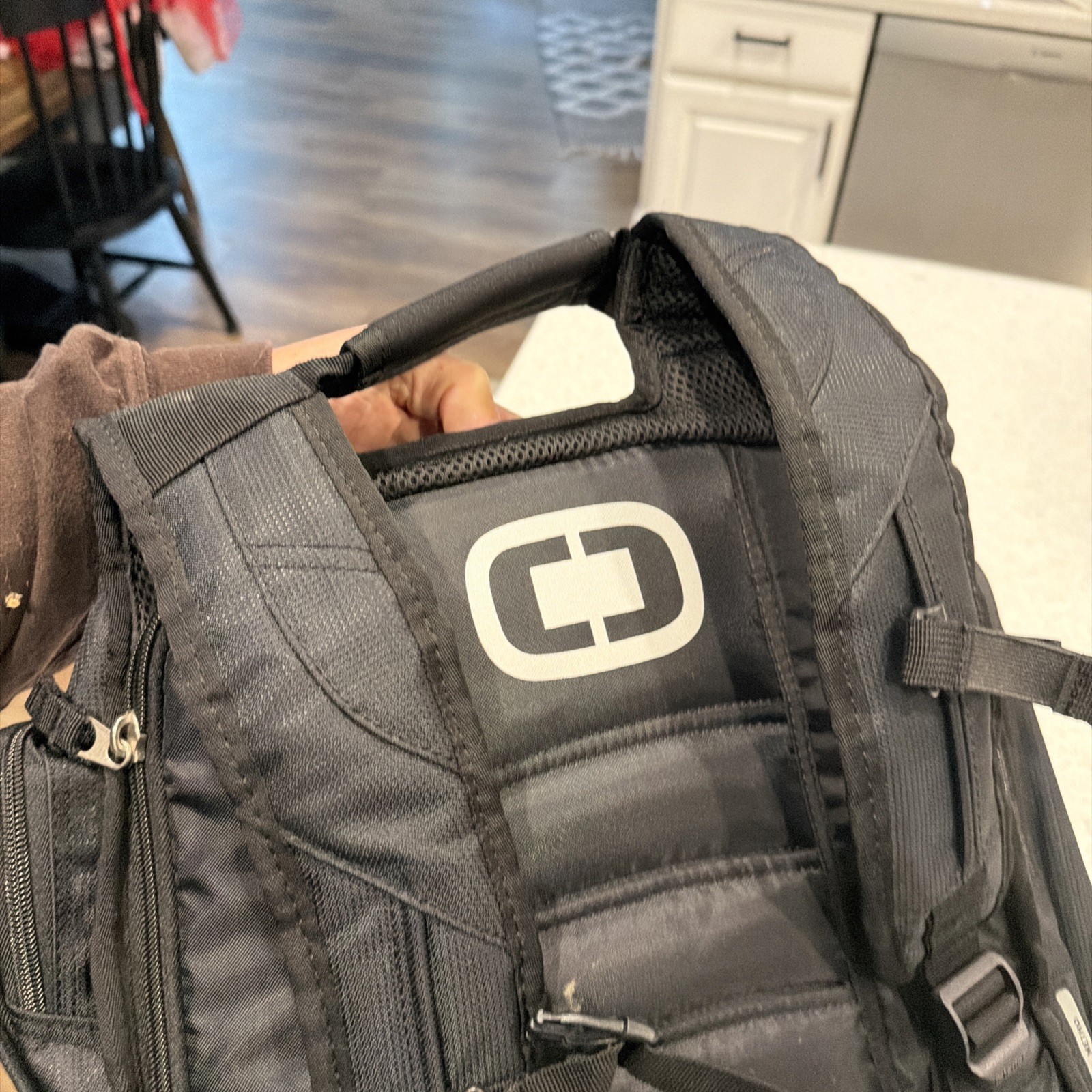 Ogio Back Pack Laptop Audio Pockets Black Used Black Logo Hiking School